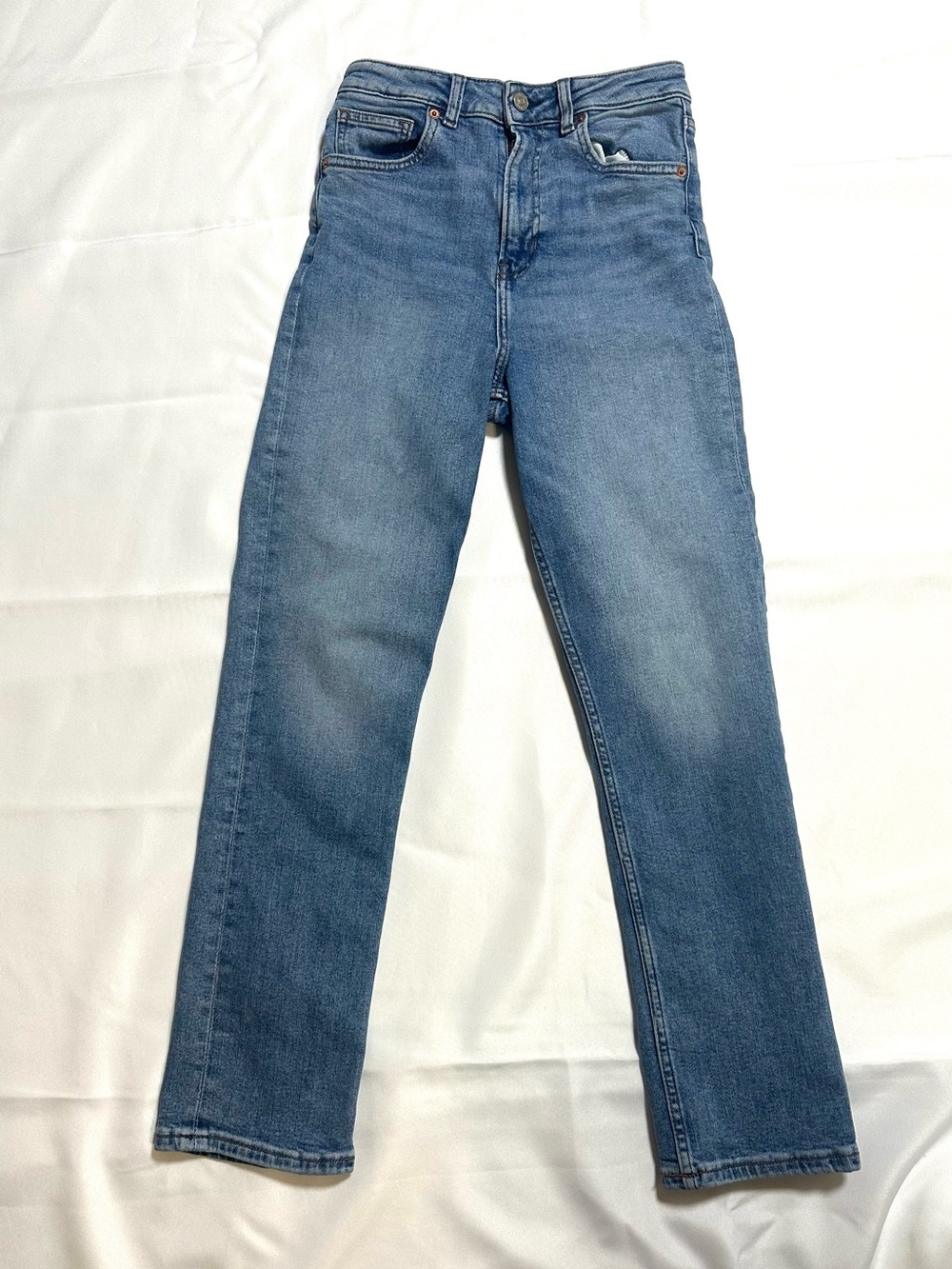 Reformation Women’s High Rise Straight Jeans - Medium Blue Wash